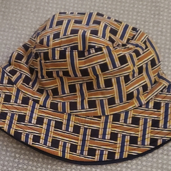 🎉Yellow-Blue Multi Print Bucket Hat - Picture 2 of 2